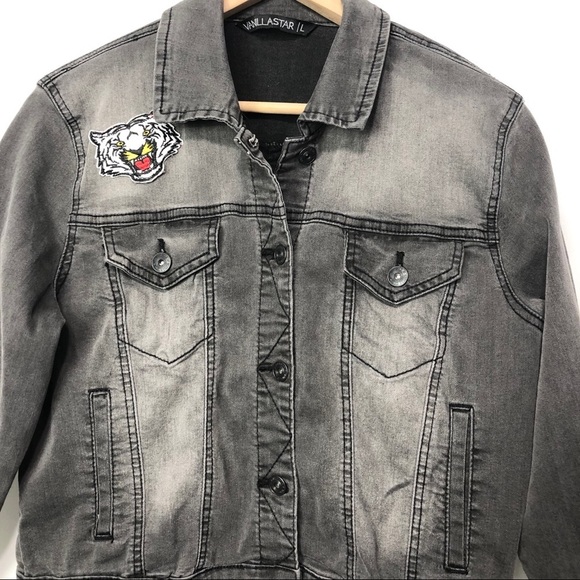 Vanilla Star-Black  Denim Tiger & Love Jacket L - Picture 2 of 8